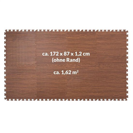 Puzzelmat Set van 8 – Vloerbescherming 45x45cm – Houtlook