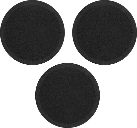 VONROC Polijstschijven/Polijst pads schuim voor polijstmachines – 125mm, 3 stuks - Zwart