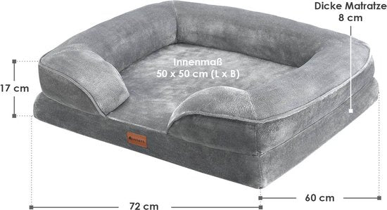 Juskys Hondenmand / Kattenmand Sheena M - 72 x 60 cm - Grijs