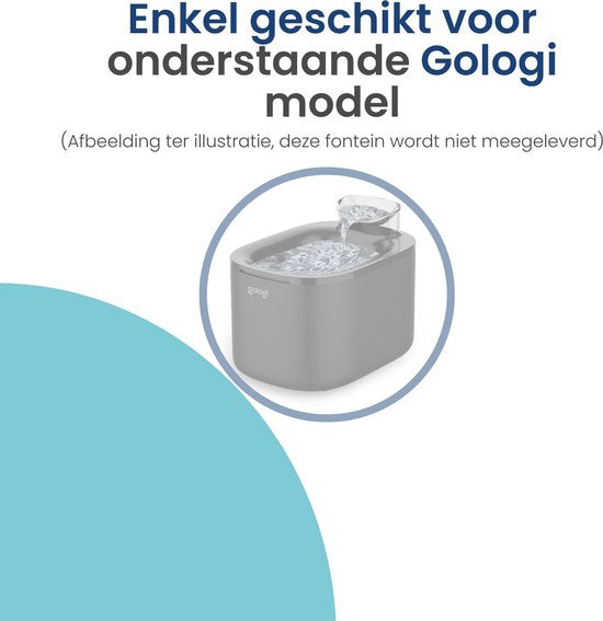Filters geschikt voor Gologi drinkfontein 2.0 - Filter Navulling - Smart Drinkfontein - 6 Stuks