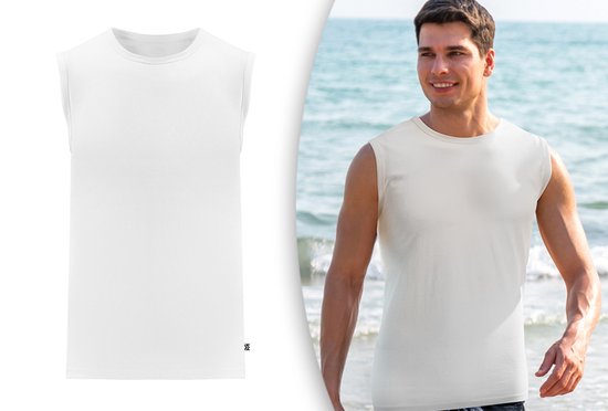 Milanoro - Mouwloze T-shirts voor hete zomerdagen - Donkergrijs - XXL