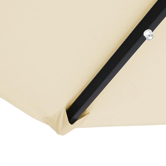 Kingsleeve Parasol - LED-verlichting 300 cm Solar - Beige