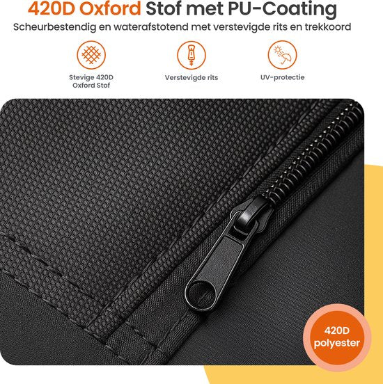 Goliving Parasolhoes voor Zweefparasol - 420D Oxford - Tot 400cm - Waterdicht - Met Telescopische Stok en Rits - Zwart