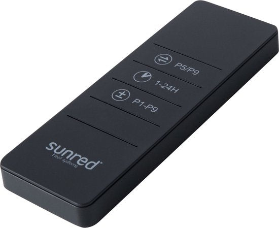 Sunred – Triangle - Dark lijn - Zwart - Wand model - Terrasverwarmer – Carbon rosé goud technologie - 2500 W – ECO - 9 standen - Afstand bestuurbaar - SMART – APP – Timer - Elektrische heater – SMART heater – SLIMME heater