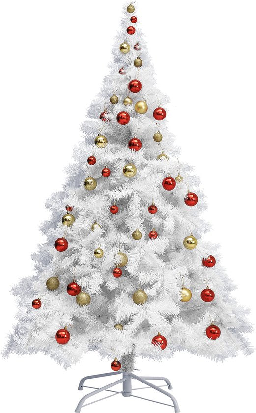 Casaria Kerstboom PVC - Metalen Voet - 180 cm Wit