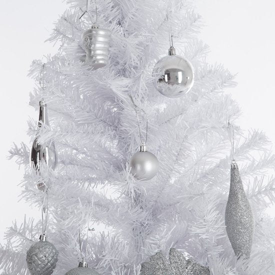 Casaria Kerstboom PVC - Metalen Voet - 180 cm Wit