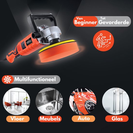 VERTREX Polijstmachine - Poetsmachine Auto - Polijstschijven - Poliermachine - Polijstmachines