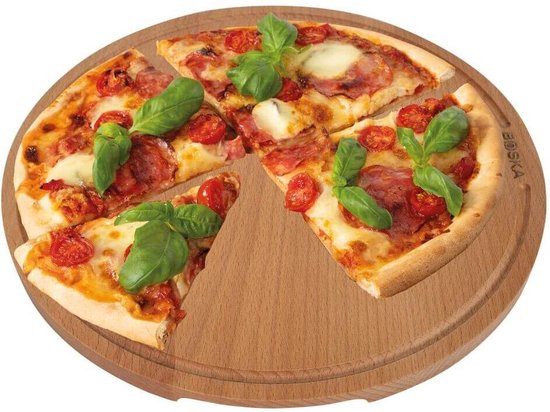 Boska Pizzaplank Amigo L Rond - Borrelplank van Duurzaam Beukenhout - Met opvanggeul - Ø 34 cm