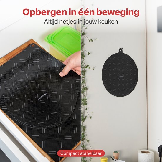 AoraKitchen Inductie Beschermer - 6 Stuks - tot 280 °C - Onderzetters Pannen - Kookplaat Beschermer - Pannenbeschermer