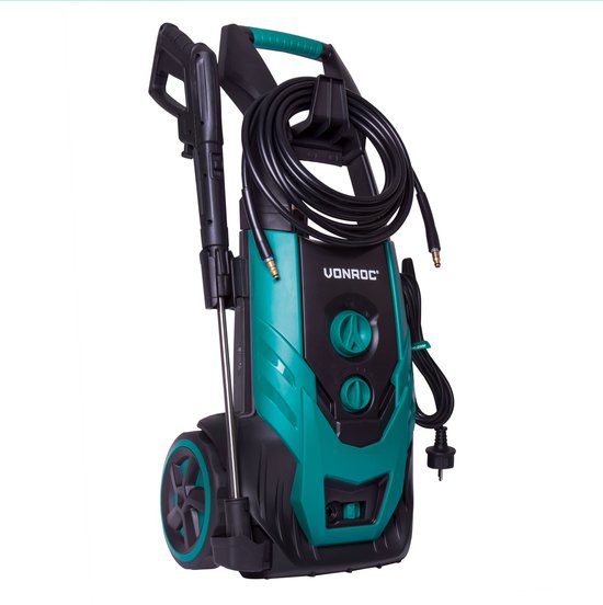 VONROC Hogedrukreiniger V22-1 2200W – 170 bar – 450 l/h – Incl. 8m slang, reinigingsmiddelen tank, spuitstukken en accessoires