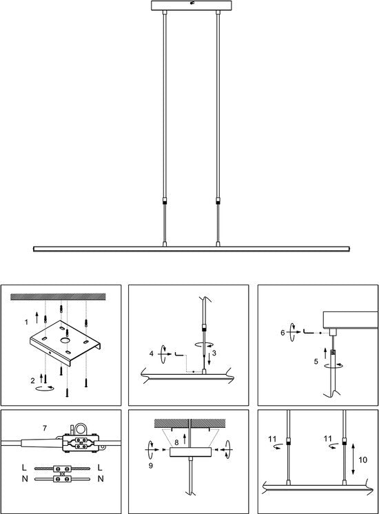 Hanglamp Steinhauer Zelena LED - Brons