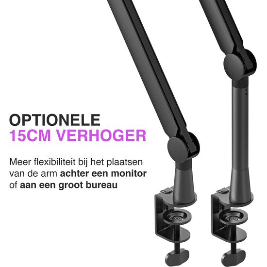 Sensic SA 30 Microfoon Arm Zonder Microfoon - Microfoon Statief - Boom Arm - Standaard - Met 15cm Verhoger
