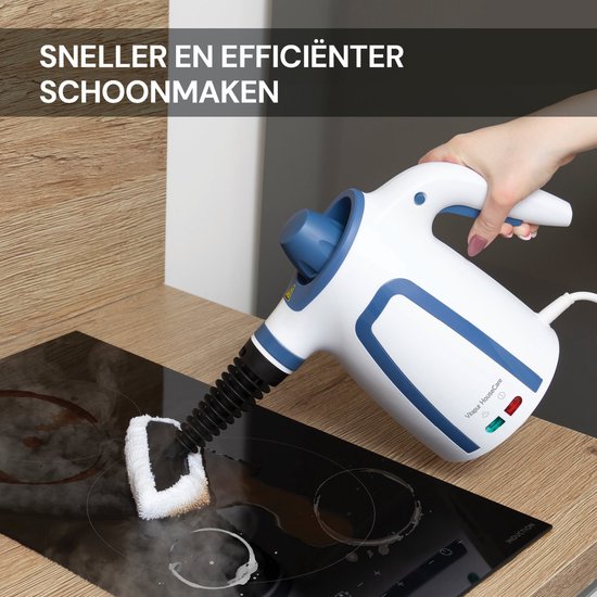 Vitapur Handstoomreiniger - Stoomreiniger - Vlekkenreiniger - Bekleding stoom reiniger - Reinigingsmachine - 900W - Wit