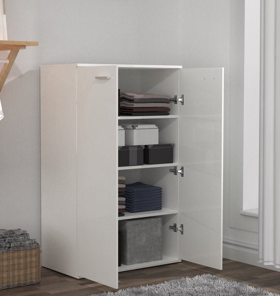Kledingkast kinderkamer - praktische opbergkast 120 cm hoog 4 opbergvakken