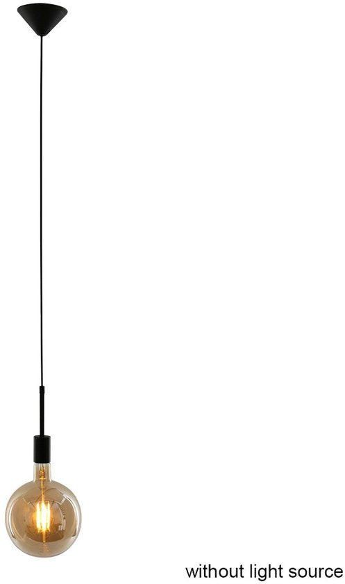 Hanglamp Minimalics 2701ZW Zwart - Verstelbaar in hoogte (42-170 cm) - Kunststof, Metaal - Mexlite