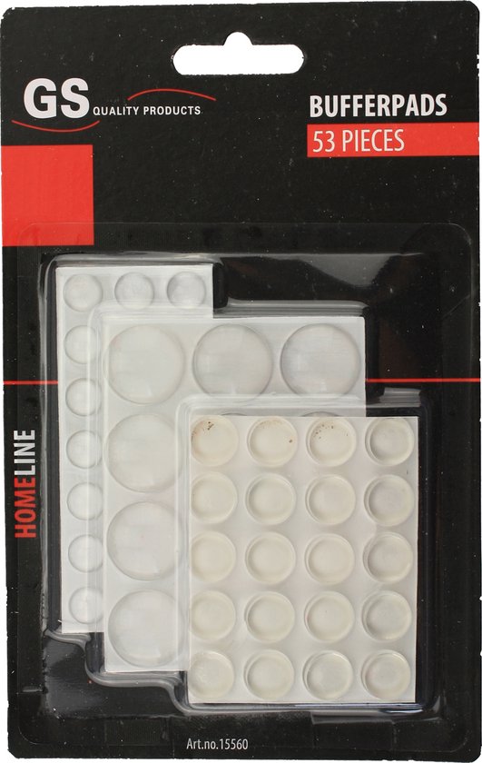 GS bufferpads 53 stuks - transparante stootdoppen Ø5 / Ø10 / Ø20mm - zelfklevend