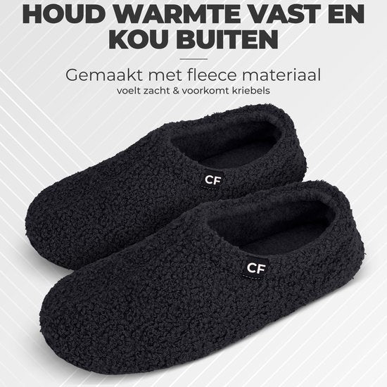 Pantoffels Dames - Sloffen - Maat 38/39 - Zwart - Anti-slip - Comfeet