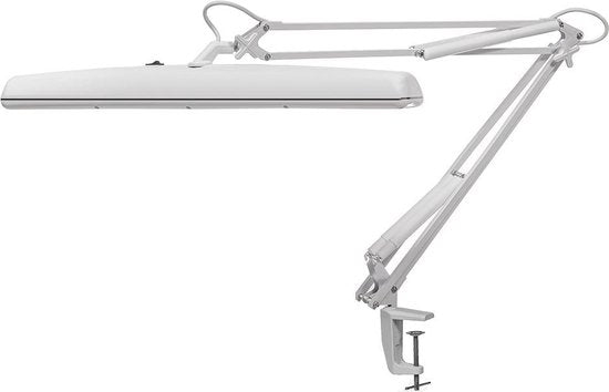 Velleman Bureaulamp met klem, zwenkarm, aan/uit-schakelaar, 60 cm breed, 3x 14 W, 6500 K, wit