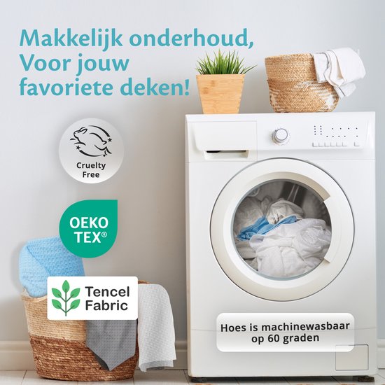 EL Life Koeldeken 135x200 cm - 100% Bio-Tencel - Zelfkoelende deken - Cooling blanket - Zomerdekbed - Zomerdeken - Hemelsblauw