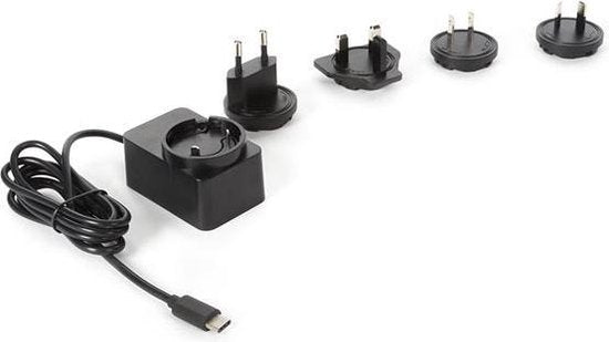 HQ-Power COMPACTE LADER MET USB-AANSLUITING - 5 VDC - 2.5 A max. - 15 W max. - type C met 4 reisstekkers