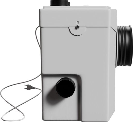 Juskys – Opvoerinstallatie – 600 W – 42 x 27 x 24 cm – Voorzien Van Geïntegreerde Vermaler En 3 Inlaten – Voor Kelder En Toilet – Wit Polypropyleen
