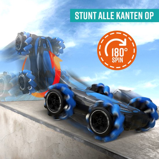 NAPI Bestuurbare Auto - RC Stunt Car met 2 Accu’s - Speelgoed Auto voor Jongens - Buitenspeelgoed - Race Autos - Speelgoedauto Buiten - Radiografisch - Slidestorm