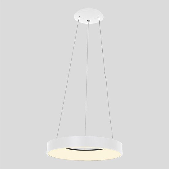 Hanglamp Ringlede 2695W Wit rond 48cm elektrisch verstelbaar hoogte met kunststof en metaal Steinhauer Modern