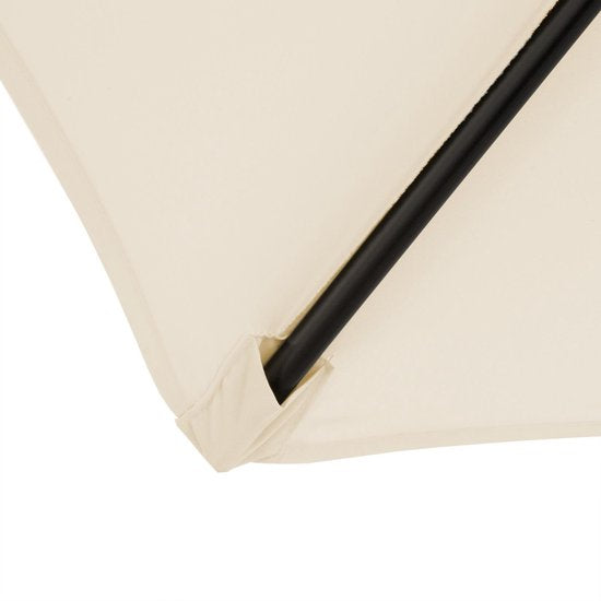 Kingsleeve Parasol 200cm - met Zwengel en Kantelmechanisme - Beige