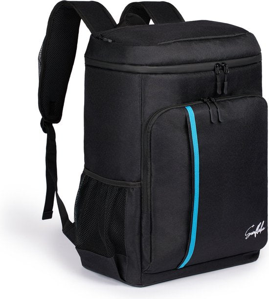 Koelrugzak Groot 30 Liter - Koeltas Rugzak – XXL Koel Backpack voor Heren & Dames - Koelrugtas - Zwart - Sunflake