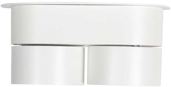 Witte 2-lamps spot Fez 2674W dimbaar draaibaar en kantelbaar kunststof/metaal Modern Mexlite