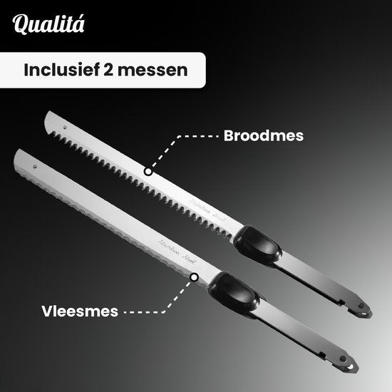 Qualitá® Elektrisch Mes – Elektrisch Broodmes Vleesmes – Broodsnijder