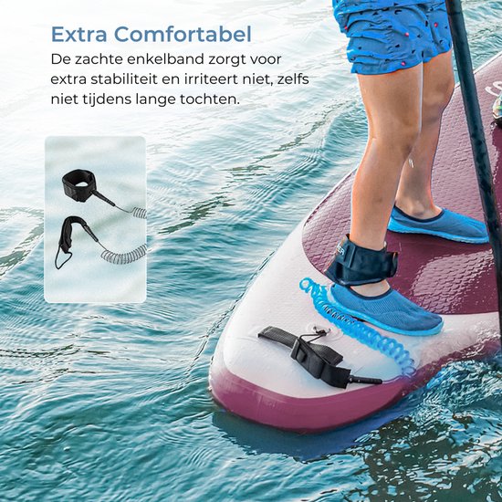 Supper Sup Board XL - Max. 220KG - Opblaasbaar – Paddle Board – Waterdicht Telefoonhoesje – Pomp – Vin – Leash – Draagtas – 335 x 81 cm - Roze