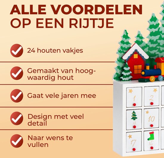 Spielwerk Herbruikbare Adventskalender – Winterlandschap 24 Deuren