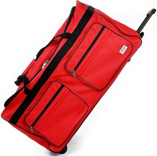 Deuba Reistas Sporttas - Rood - 160 Liter op wielen - Telescopisch handvat