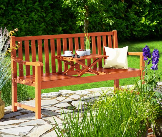 Casaria 2 zits Tuinbank - FSC®-gecertificeerd Eucalyptushout – Bruin