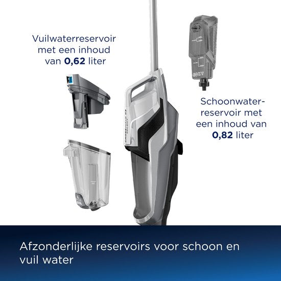 BISSELL Crosswave C3 Select Steelstofzuiger met Dweilfunctie - Vloerreiniger met Snoer - 3 in 1 Stofzuiger, Dweil & Drogen - Multi Surface Vacuum Cleaner - Reinigingsmachine voor Tapijt, Tegels & Houten Vloeren - Krachtige 560W Motor - 3551N