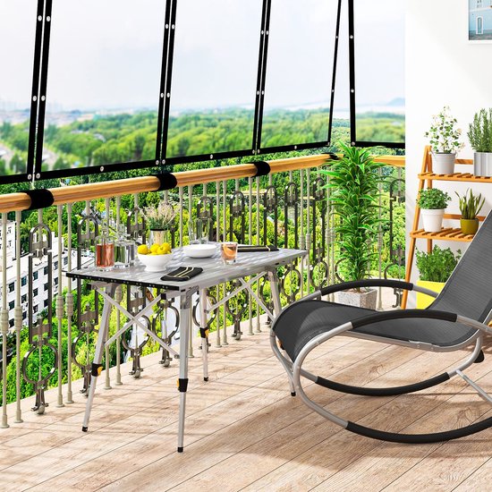 Rootz Campingtafel - Draagbaar Picknickbureau - Opvouwbaar Buitenoppervlak - Compacte Reisstandaard - Al Fresco Dineren - Campingmeubilair - Zilver - 90x52.2cm