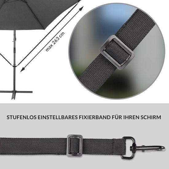 Kingsleeve Zweefparasol Windveiligheidsset - Variabel Aanpasbaar