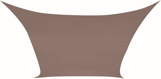 Perel Schaduwdoek waterafstotend 5 x 5 m 160 g/m² polyester vierkant taupe