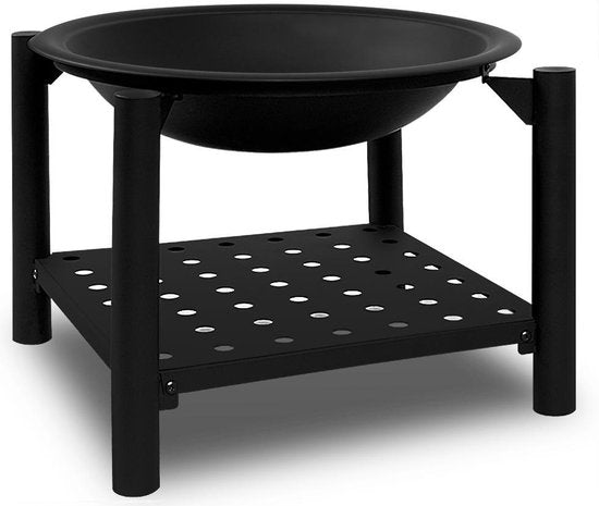 Gardebruk Vuurschaal - Ø55cm Pook Vonkrooster Deksel – Zwart