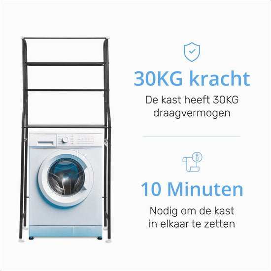 Luft Wasmachine ombouw - Opbouw - Meubel - Kast - Badkamer - 160 x 44 cm - Wc