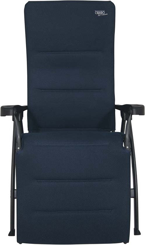 Crespo Relaxstoel - AP/242 - Air-Deluxe - Ergonomisch & Inklapbaar - Met Hoofdkussen - Blauw
