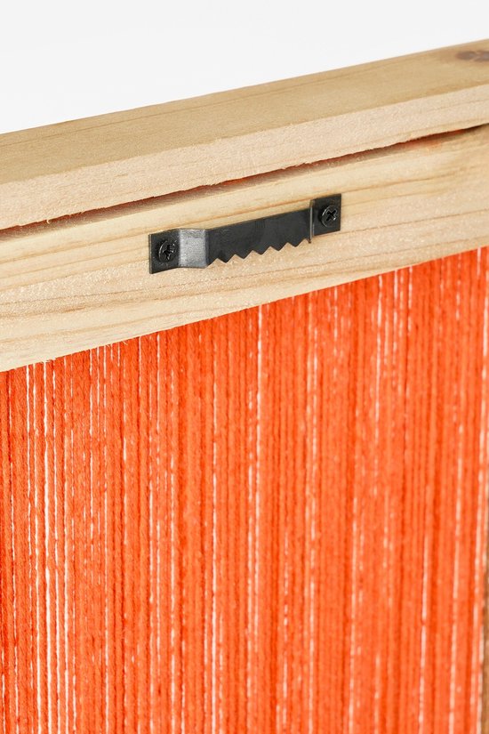 Mica Decorations Kuba Wanddecoratie - L50 x B3 x H70 cm - FSC 100% - Katoen - Oranje