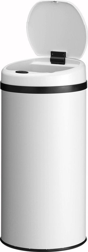 Automatische Prullenbak / Afvalemmer / Sensorprullenbak - 40 Liter - Wit - Rond