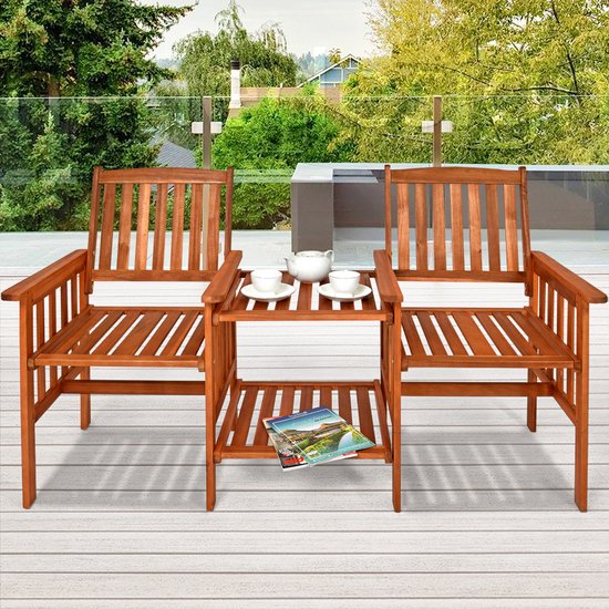 Casaria 2-Zits Tuinbank – FSC®-Gecertificeerd Acaciahout – 164 cm
