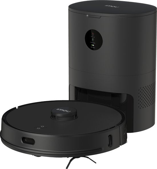 Imou RV1 Pro Max - Robotstofzuiger Met Laadstation En Dweilfunctie - Razendsnelle Inkaartbrenging Door LIDAR sensor - Opslag Plattegrond Van 3 Verdiepingen - Automatische Lediging - 6000 Pa zuigkracht - 180 Minuten Aaneengesloten Reinigen