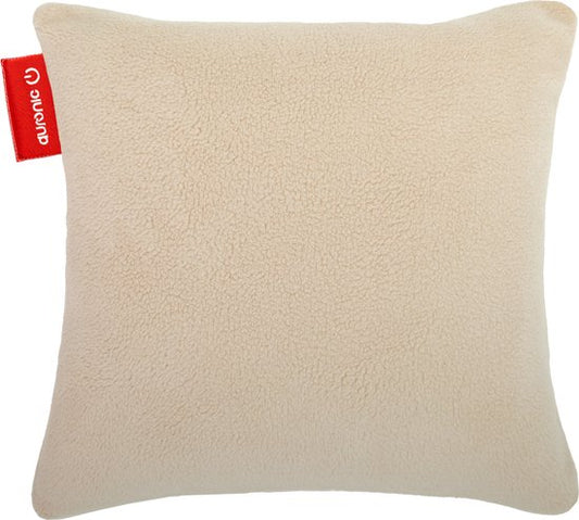 Auronic Warmtekussen - Sherpa Fleece - 45x45 - Draadloos - Oplaadbaar - Elektrisch kussen - Infrarood - Beige