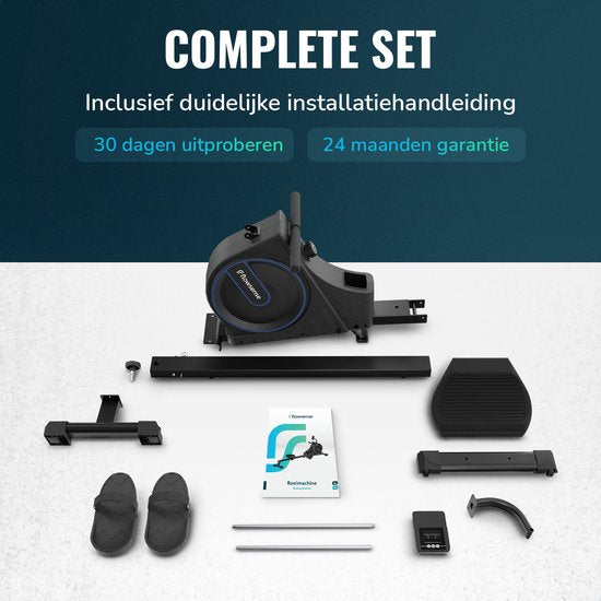Flowsense Roeimachine - Inklapbaar - Geluidsstil - Magnetisch - 16 Weerstandniveaus - LCD Monitor