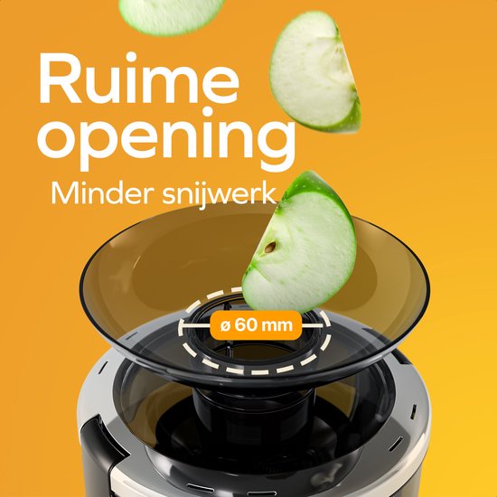 KitchenBrothers Sapcentrifuge - Voor Groenten en Fruit - Juicer - Met Pulpcontainer - 500ml - 600W - Zilver/Grijs