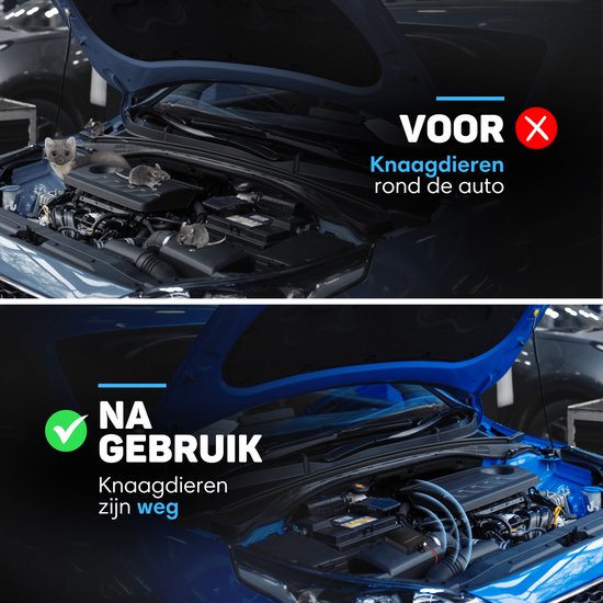 Vulpes Goods® Verjager - Marterverjager Auto 12V - Muizenverjager - Ongedierte Verjager met variabel Ultrasone & Flitslichten - Steenmarter Verjager - 6in1 - Outdoor - Buiten - PRO Versie